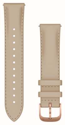 Garmin Quick Release Strap (20mm) Light Sand Leather / 18K Rose Gold PVD Hardware - Strap Only 010-12924-21
