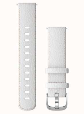 Garmin Quick Release Strap Only (18 Mm), White Leather With Silver Hardware 010-12932-09
