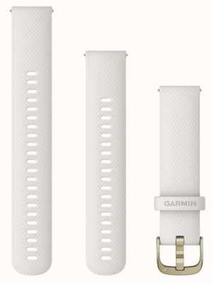 Garmin Quick Release Strap (20mm) Ivory Silicone / Cream Gold Hardware - Strap Only 010-12932-53