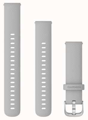 Garmin Quick Release Strap (18mm) Mist Grey Silicone / Silver Hardware - Strap Only 010-12932-0C