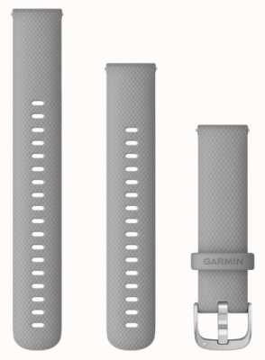 Garmin Quick Release Strap (18mm) Powder Grey Silicone / Silver Hardware - Strap Only 010-12932-00