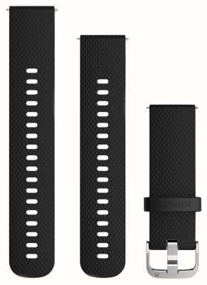Garmin Quick Release Strap (20mm) Black Silicone / Silver Hardware - Strap Only 010-12561-02