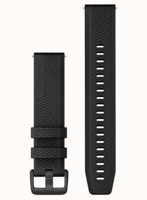 Garmin Quick Release Strap (20mm) Black Silicone / Black Stainless Steel Hardware - Strap Only 010-12926-00