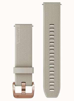 Garmin Quick Release Strap (20mm) Light Sand Silicone / Rose Gold Hardware - Strap Only 010-13114-02