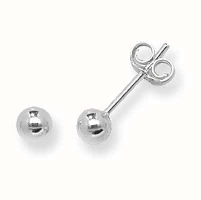 James Moore TH Silver 4mm Ball Stud Earrings G5511