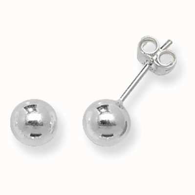 James Moore TH Silver 6mm Ball Stud Earrings G5513
