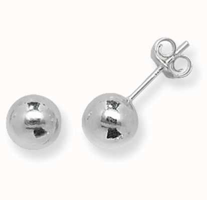 James Moore TH Silver 7mm Ball Stud Earrings G5514