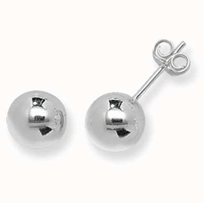 James Moore TH Silver 8mm Ball Stud Earrings G5515