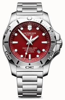 Victorinox Swiss Army Mens INOX Pro Diver Red Dial Sapphire Glass 241783