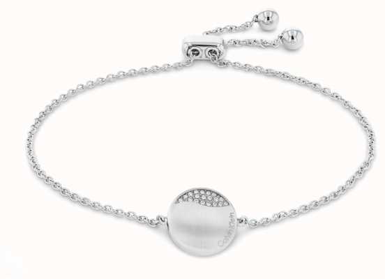 Calvin Klein Ladies Stainless Steel Crystal Set Bracelet 35000134