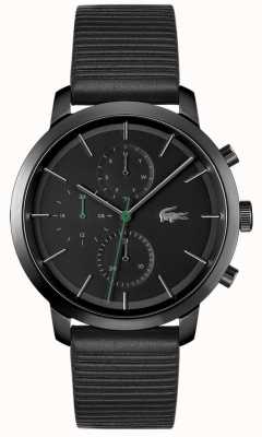 Lacoste Men's Replay | Black Dial | Black Leather Strap 2011177