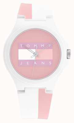 Tommy Hilfiger Berlin Pink and White Silicone Strap Watch 1720026