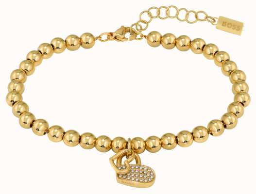 BOSS Jewellery Beads Women's Gold Toned Bracelet 1580287