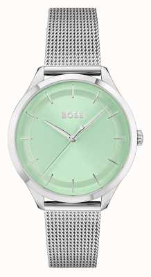 BOSS Women's Pura | Green Dial | Steel Mesh Bracelet 1502636