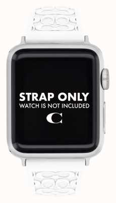 Coach Apple Watch Strap (38/40/41mm) White Silicone 14700050