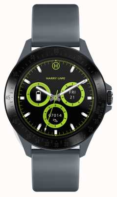Harry Lime Grey Silicone Strap Black Aluminium Bezel Smartwatch HA07-2010