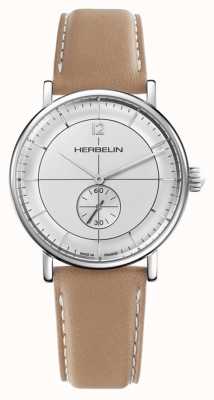 Michel Herbelin Men's Inspiration | Silver Dial | Brown Leather Strap 18247AP12