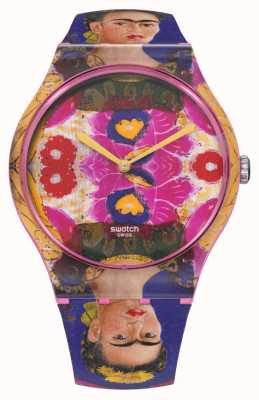 Swatch THE FRAME By Frida Kahlo Pompidou Art Collection Watch SUOZ341