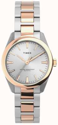 Timex Highview Two Tone Rose Gold Tone Plated Watch TW2V26500