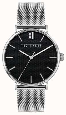 Ted Baker PHYLIPA GENTS Milanese Mesh Bracelet Black Dial BKPPGS218