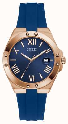 Guess PERSPECTIVE Men's Blue Silicone Strap Watch GW0388G3