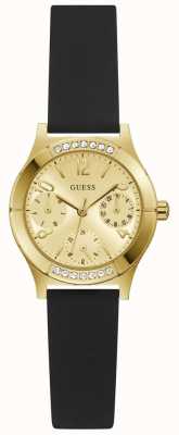 Guess Womans | Piper | Gold Dial | Black Silicone GW0451L1