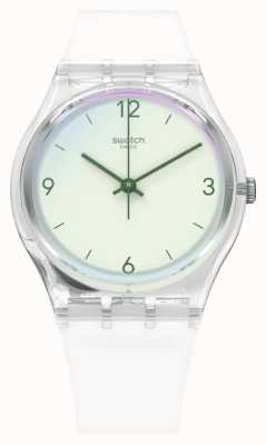 Swatch SWAN LAKE Pale Green Dial Watch GE294