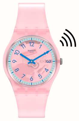 Swatch PINK PAY! Unisex Pink Semi-Transparent Strap SVHP100-5300