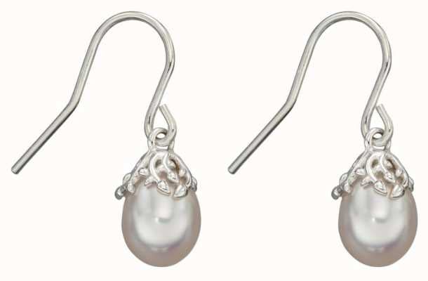 Elements Silver White Freshwater Baroque Pearl Earrings E5727W