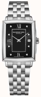 Raymond Weil Womens | Toccata | Diamond | Black Dial | Stainless Steel 5925-ST-00295