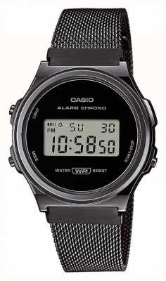 Casio Collection Black Plated Digital Watch A171WEMB-1AEF