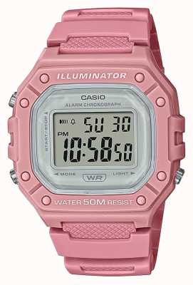 Casio Collection Pink Resin Digital Watch W-218HC-4AVEF