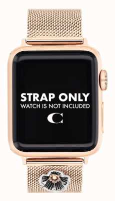 Coach Apple Watch Strap (38/40/41mm) Rose Gold Mesh 14700038