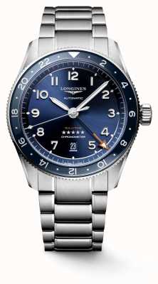 LONGINES SPIRIT ZULU TIME GMT 42mm Blue Dial Steel Bracelet L38124936