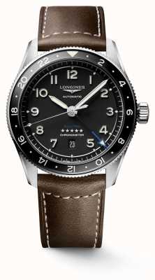 LONGINES SPIRIT ZULU TIME GMT 42mm Blue Dial Blue Leather Strap ...