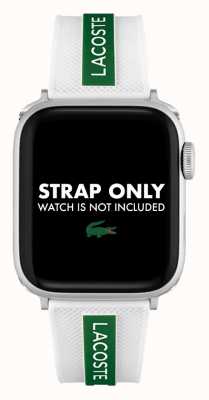 Lacoste Apple Watch Strap White And Green Silicone 2050003