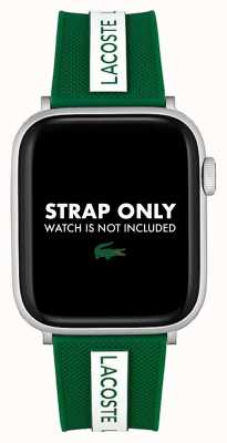 Lacoste Apple Watch Strap Green And White Silicone 2050005