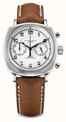 Duckworth Prestex Bolton Chronograph | White Dial | Tan Leather Strap D531-02-B