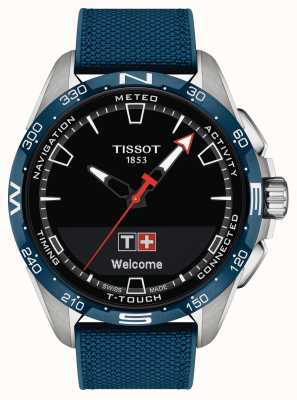 Tissot T-Touch Connect Solar Titanium (47.5mm) Black Dial / Blue Synthetic Grained Cowhide Strap T1214204705106