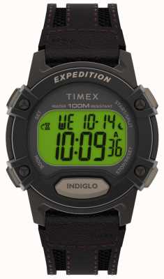 Timex Mens | Expedition | Digital | Brown Leather Strap | TW4B24500