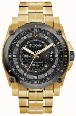 Bulova Precisionist Diamond 46mm Gold Plated 98D156