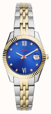 Fossil Women's | Blue Dial | Two Tone Stainless Steel Bracelet ES4899