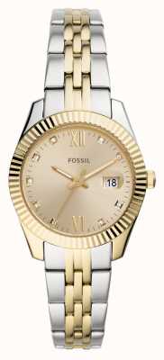 Fossil Women's | Gold Dial | Two Tone Stainless Steel Bracelet ES4949