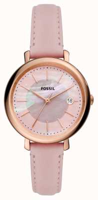 Fossil Women's Solar | Pink Mother-of-Pearl Dial | Pink Eco Leather Strap ES5092