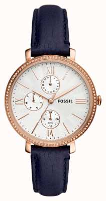 Fossil Women's | Silver Dial | Blue Eco Leather Strap ES5096