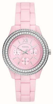Fossil Women's | Pink Dial | Crystal Set | Pink Eco Bracelet ES5153