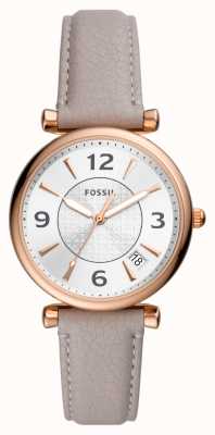 Fossil Women's | Silver Dial | Grey Leather Strap ES5161