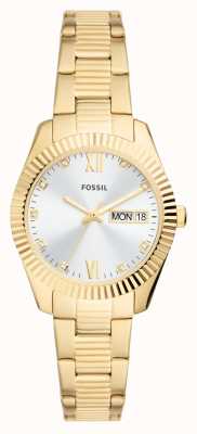 Fossil Women's Scarlette |  Silver Dial | Gold Stainless Steel Bracelet ES5199