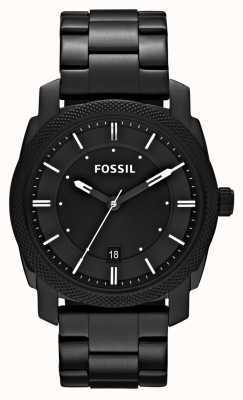 Fossil Men's Machine | Black Dial | Black Stainless Steel Bracelet FS4775