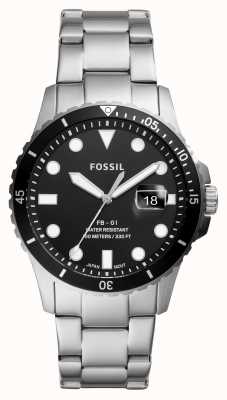 Fossil Men's Dive | Black Dial | Stainless Steel Bracelet FS5652